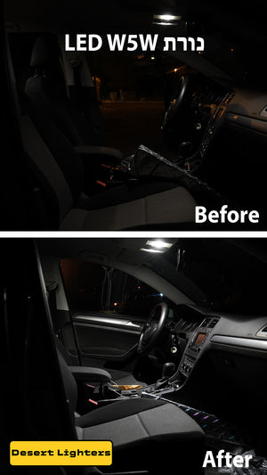 זוג נורות לד W5W LED